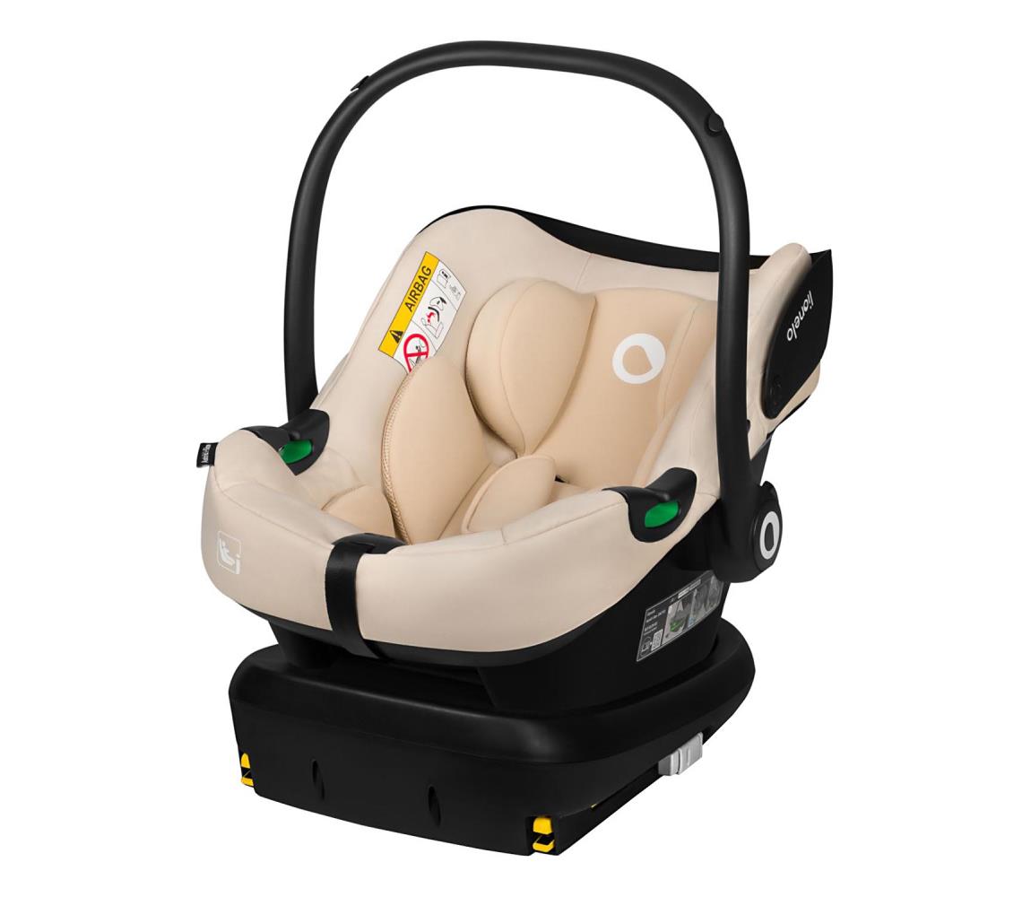 Lionelo - Autosedačka so základňou ASTRID SET i-Size 40-87 cm piesková 5903771709255
