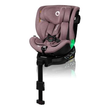 Lionelo - Autosedačka so základňou otočná HARMONY i-Size 40-150 cm ružová