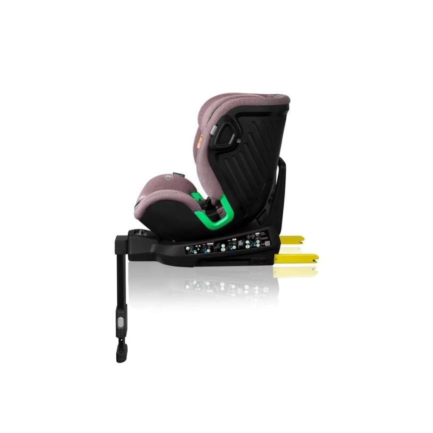 Lionelo - Autosedačka so základňou otočná HARMONY i-Size 40-150 cm ružová