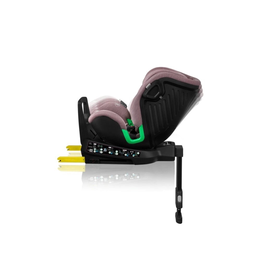 Lionelo - Autosedačka so základňou otočná HARMONY i-Size 40-150 cm ružová