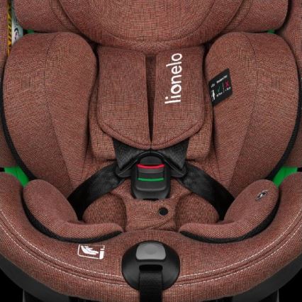 Lionelo - Autosedačka so základňou otočná HARMONY i-Size 40-150 cm tehlová