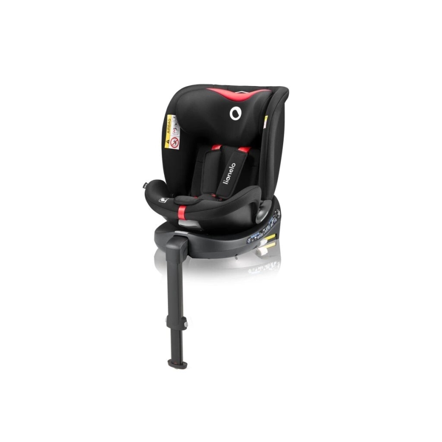 Lionelo - Autosedačka so základňou otočná NAVY i-Size 40-150 cm čierna/červená