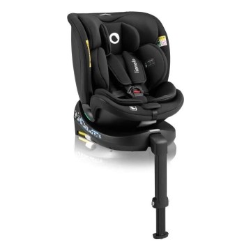 Lionelo - Autosedačka so základňou otočná NAVY i-Size 40-150 cm čierna