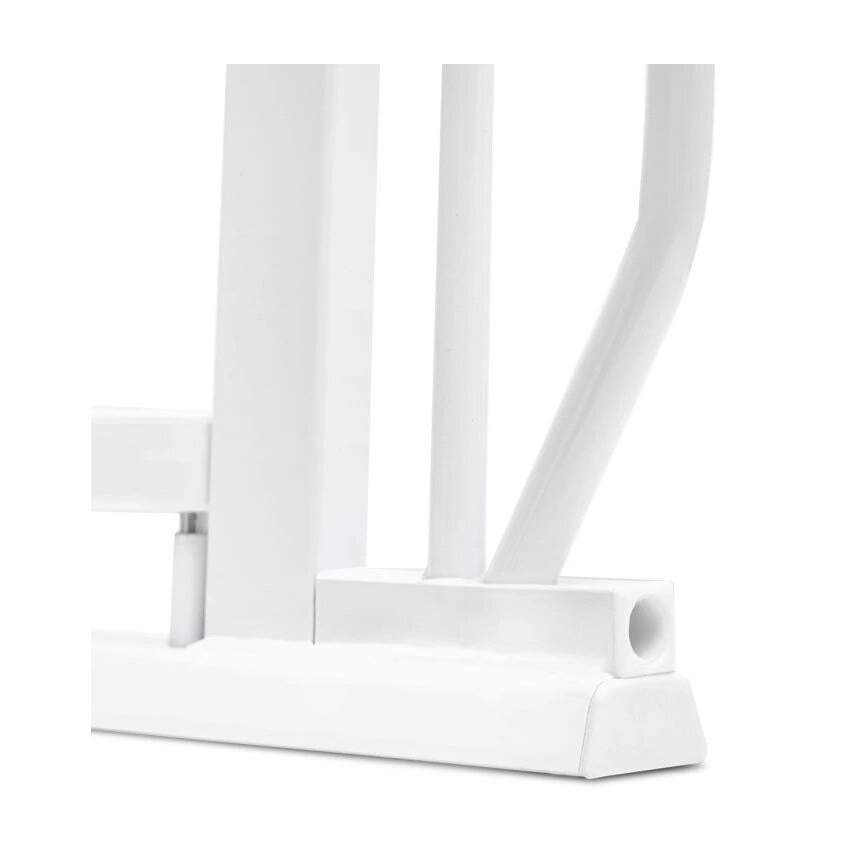 Biela zábrana je spojená v spodnej časti. Základom sú tri biele, vodorovne umiestnené, hranaté prvky, spojené do tvaru písmena „V“. Jeden z nich má otvor.