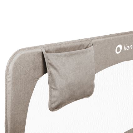 Lionelo - Bezpečnostná zábrana na posteľ HANNA Beige Melange