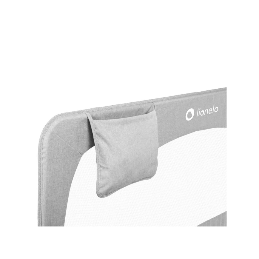 Lionelo - Bezpečnostná zábrana na posteľ HANNA sivý melange