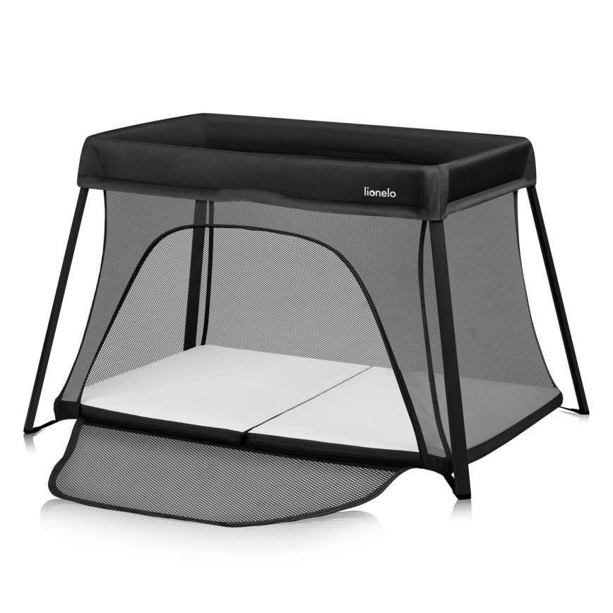 Lionelo - Cestovná postieľka 3 v 1 ALICE Black