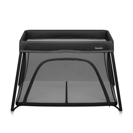 Lionelo - Cestovná postieľka 3 v 1 ALICE Black