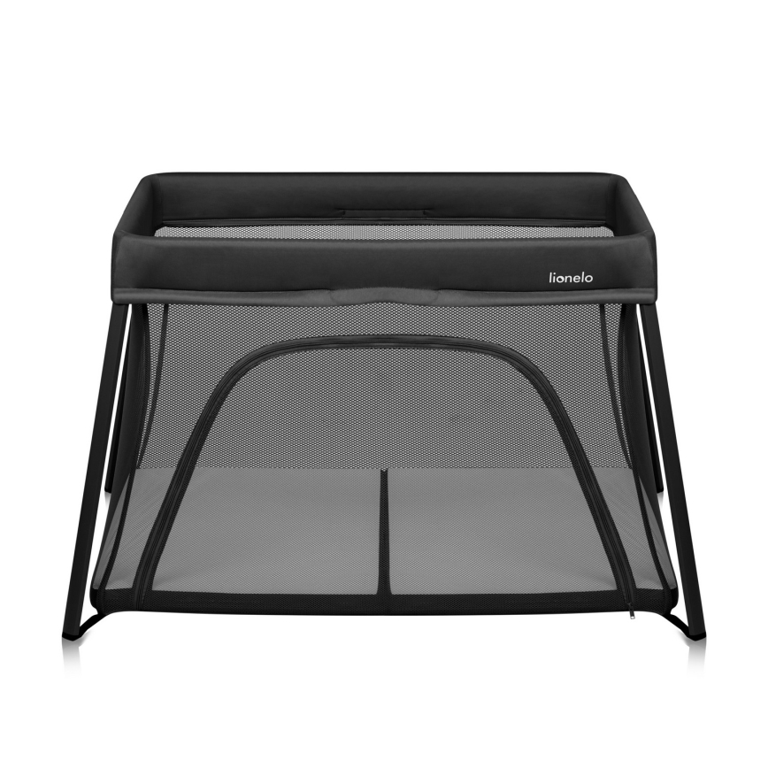 Lionelo - Cestovná postieľka 3 v 1 ALICE Black
