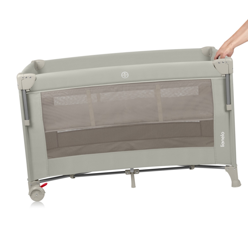 Lionelo - Cestovná postieľka 3v1 ELLEN béžovo-piesková