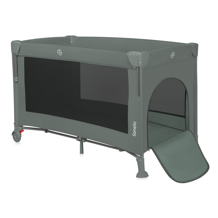 Lionelo - Cestovná postieľka 3v1 ELLEN šalviovo zelená