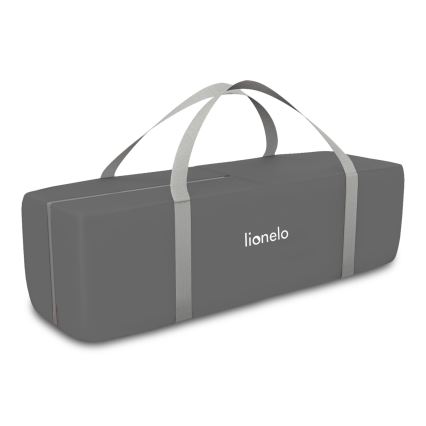 Lionelo - Cestovná postieľka FLOWER Sivá Scandi