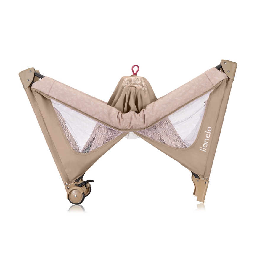 Lionelo - Cestovná postieľka JASMIN EASY FOLD Piesočná béžová
