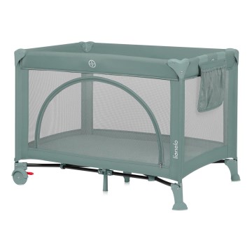 Lionelo - Cestovná postieľka LAURA Green Sage