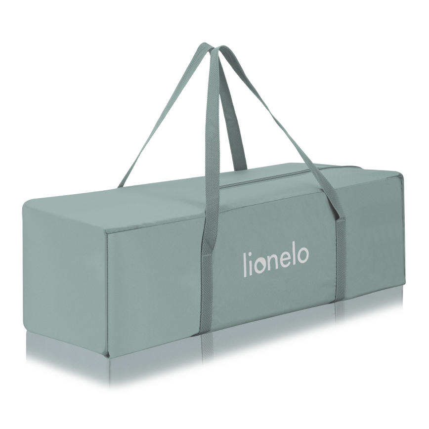 Lionelo - Cestovná postieľka LAURA Green Sage