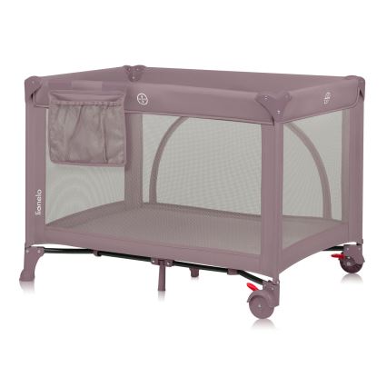 Lionelo - Cestovná postieľka LAURA Pink Nude