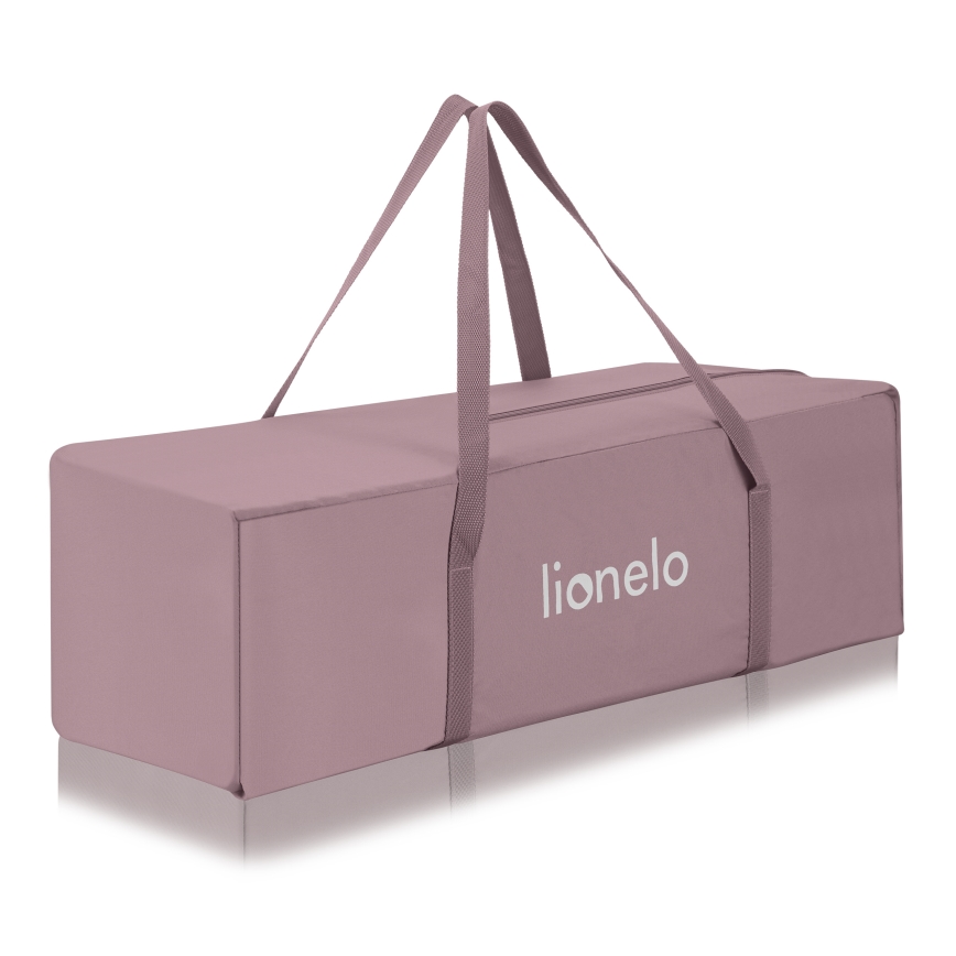 Lionelo - Cestovná postieľka LAURA Pink Nude