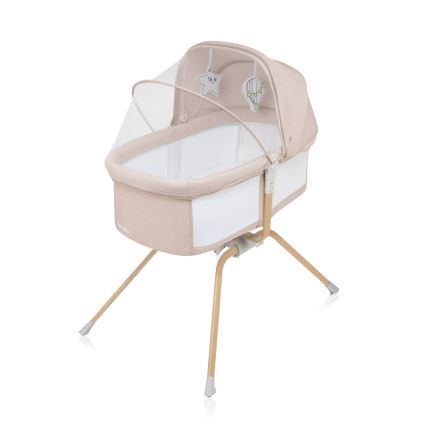 Lionelo - Cestovná postieľka MALIN EVO Beige Natural