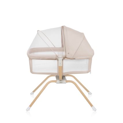 Lionelo - Cestovná postieľka MALIN EVO Beige Natural