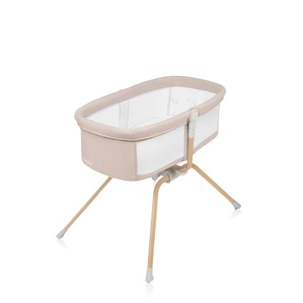 Lionelo - Cestovná postieľka MALIN EVO Beige Natural