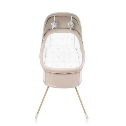 Lionelo - Cestovná postieľka MALIN EVO Beige Natural