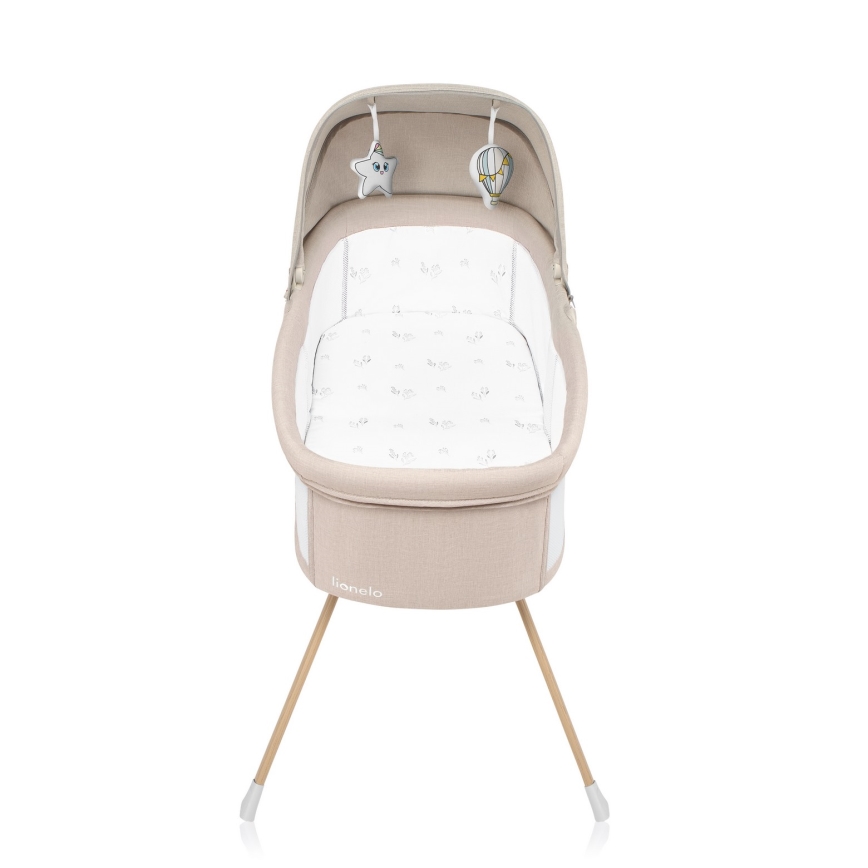 Lionelo - Cestovná postieľka MALIN EVO Beige Natural