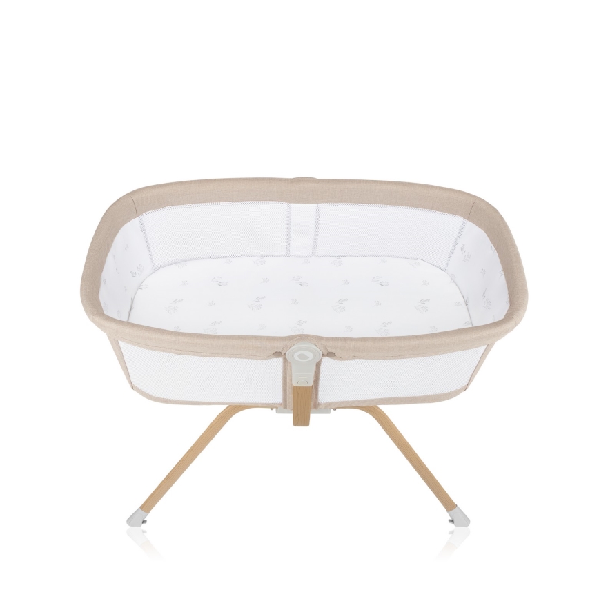 Lionelo - Cestovná postieľka MALIN EVO Beige Natural
