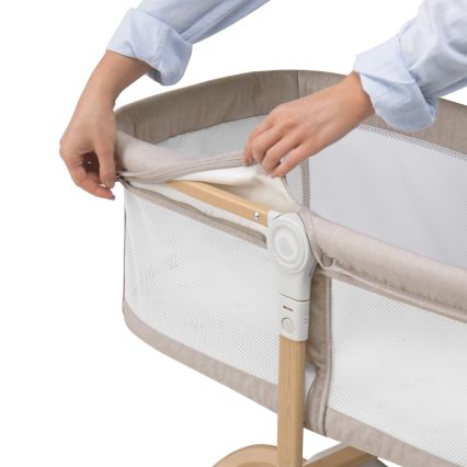 Lionelo - Cestovná postieľka MALIN EVO Beige Natural