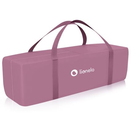 Lionelo - Cestovná postieľka STEFI PLUS Ružová magnólia