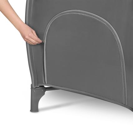 Lionelo - Cestovná postieľka STEFI PLUS Sivá Viacfarebná
