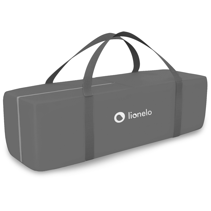 Lionelo - Cestovná postieľka STEFI PLUS Sivá Viacfarebná