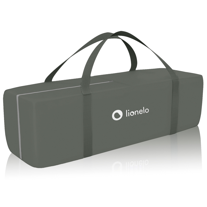 Lionelo - Cestovná postieľka SVEN PLUS béžovo-olivová