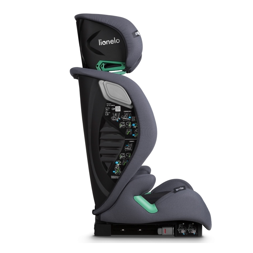 Lionelo - Detská autosedačka IGO i-Size 100-150 cm Grafitovo-sivá