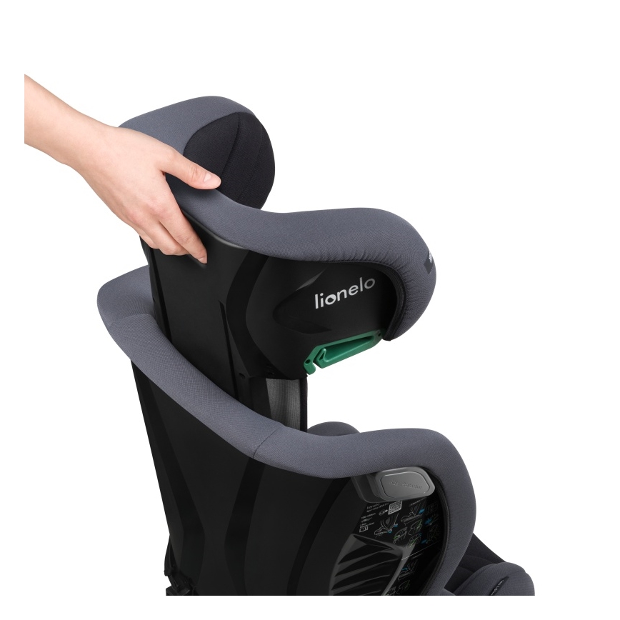 Lionelo - Detská autosedačka IGO i-Size 100-150 cm Grafitovo-sivá