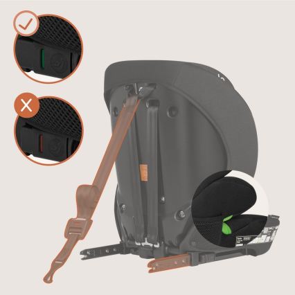 Lionelo - detská autosedačka LEVI FIX i-Size 76–150 cm, čierny karbón