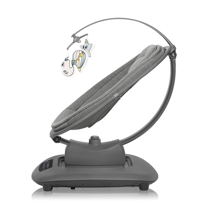 Lionelo - Detská hojdačka s melódiou BLOSSOM Grey Concrete + diaľkové ovládanie