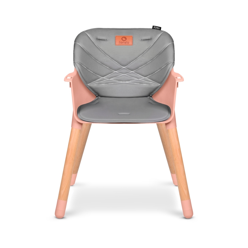 Lionelo - Detská jedálenská stolička 2 v 1 KOEN Pink Rose