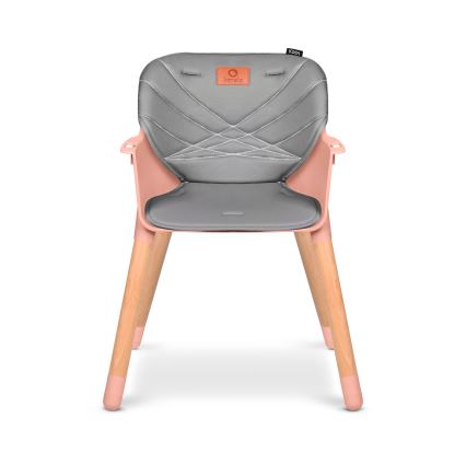 Lionelo - Detská jedálenská stolička 2v1 KOEN Pink Rose