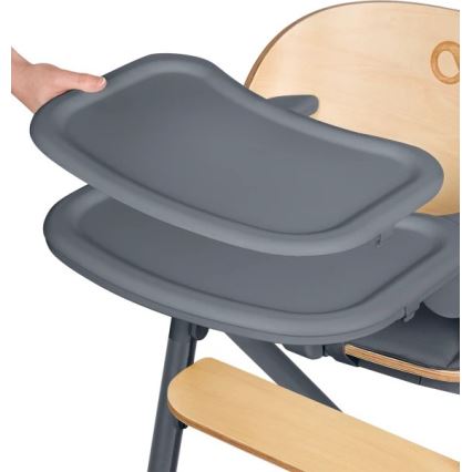 Lionelo - Detská jedálenská stolička 3v1 CELIA Grey Wood