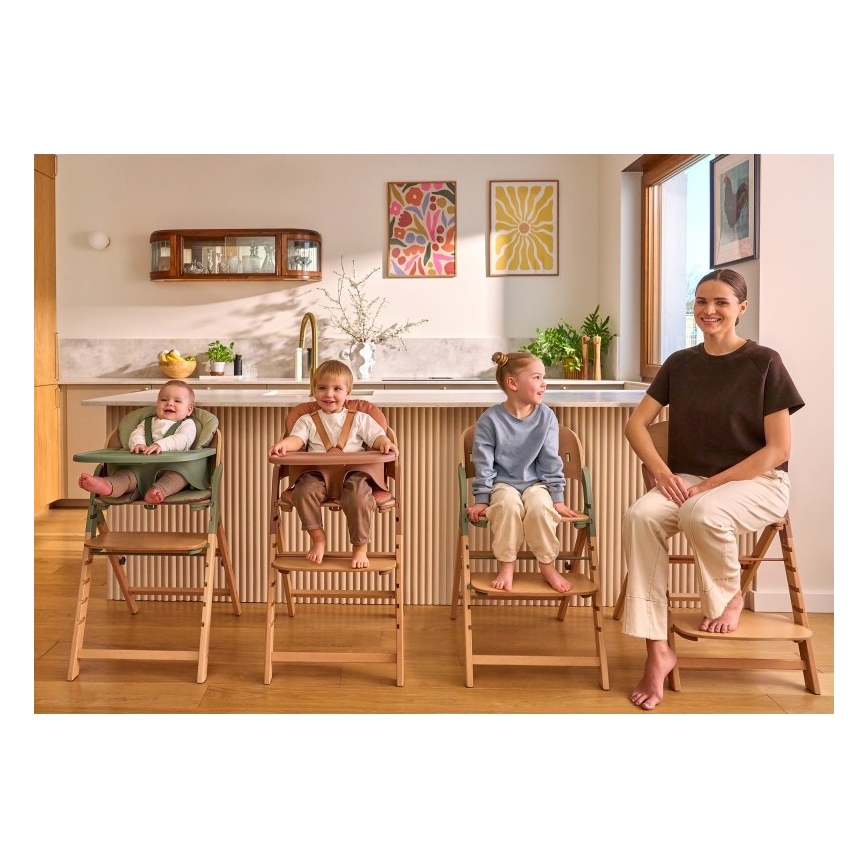 Lionelo - Detská jedálenská stolička 3v1 MEGAN Grey Wood