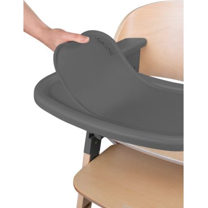 Lionelo - Detská jedálenská stolička 3v1 MEGAN Šedé drevo