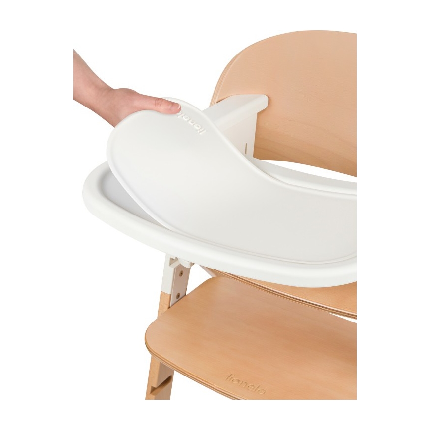 Lionelo - Detská jedálenská stolička 3v1 MEGAN White Wood