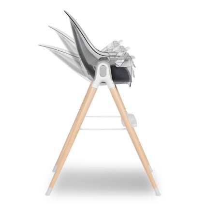 Lionelo - Detská jedálenská stolička MAYA White buk