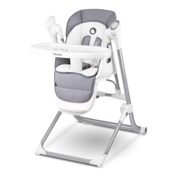 Lionelo - Detská jedálenská stolička NILES Grey 4xAA