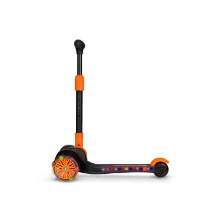 Lionelo - Detská kolobežka TIMMY 3xAA oranžová/čierna
