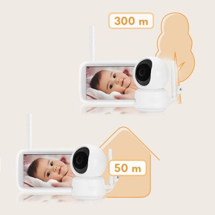 Lionelo - Detská pestúnka s monitorom BABYLINE 9.1 5V 3600 mAh