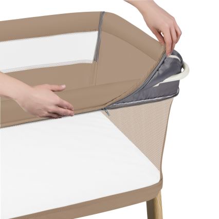 Lionelo - Detská postieľka 5v1 THOMI PLUS Béžová Carmel