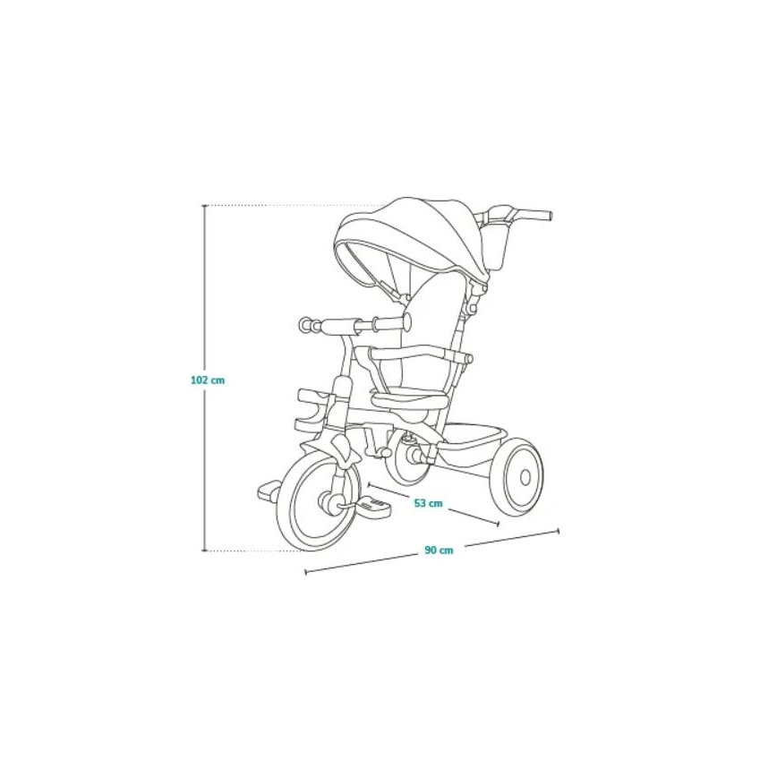 Lionelo - Detská trojkolka BERRY Grey Stone