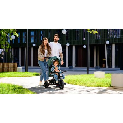Lionelo - Detská trojkolka HAARI zelená/čierna