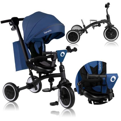 Lionelo - Detská trojkolka TRIS PLUS Blue Denim